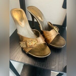 Ballistic Bronze Heeled Sandals